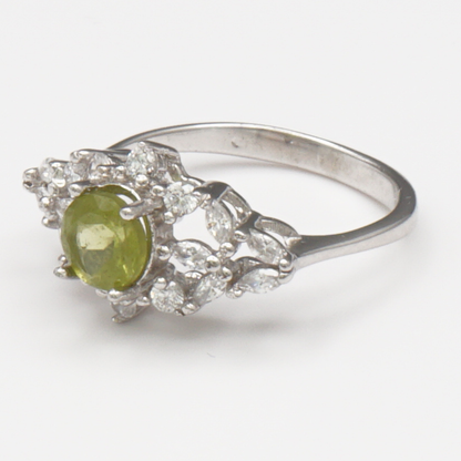925 Damen Ring mit echtem Peridot - Zabarjad