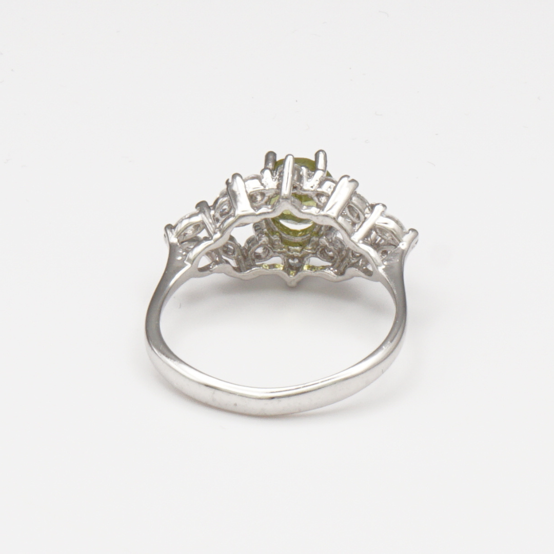 925 Damen Ring mit echtem Peridot - Zabarjad