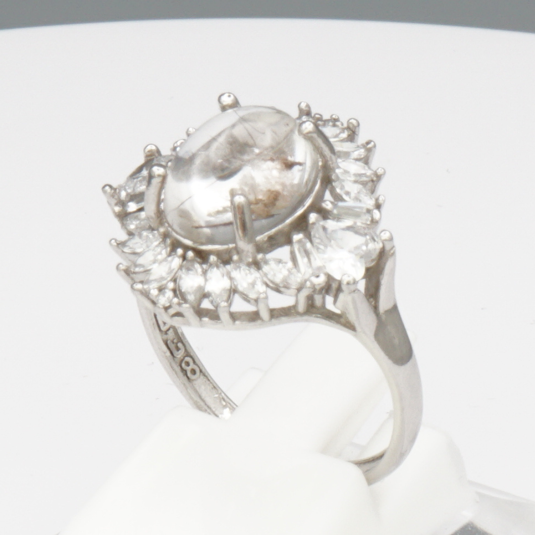 925 Silber Damen Ring mit Bergkristall aus Najaf - Durr al Najaf
