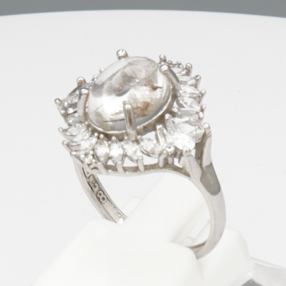 925 Silber Damen Ring mit Bergkristall aus Najaf - Durr al Najaf