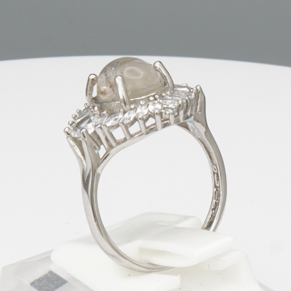 925 Silber Damen Ring mit Bergkristall aus Najaf - Durr al Najaf