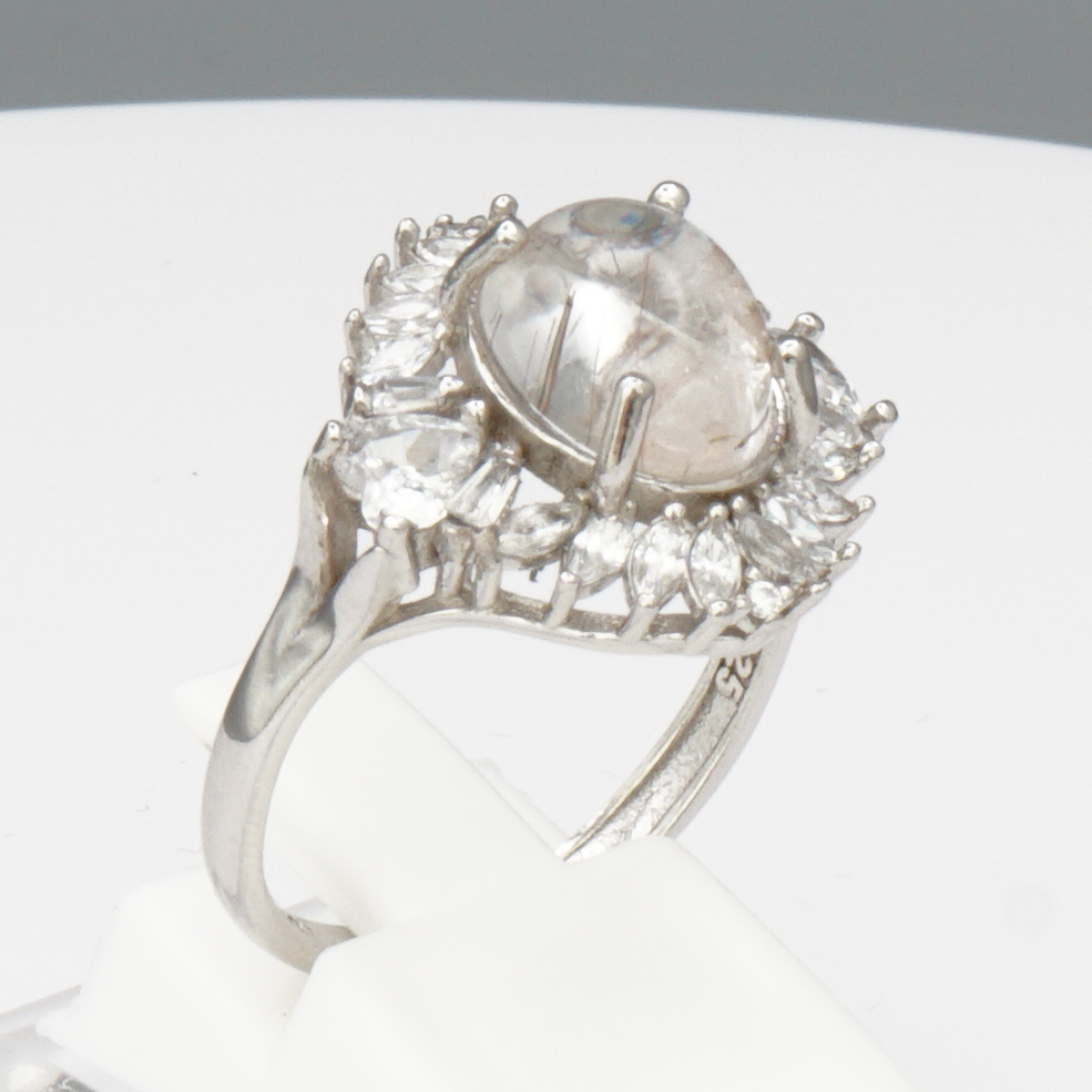 925 Silber Damen Ring mit Bergkristall aus Najaf - Durr al Najaf