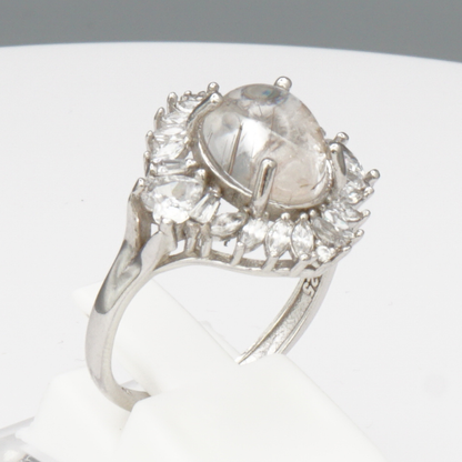 925 Silber Damen Ring mit Bergkristall aus Najaf - Durr al Najaf
