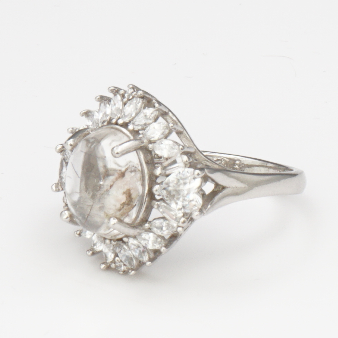 925 Silber Damen Ring mit Bergkristall aus Najaf - Durr al Najaf