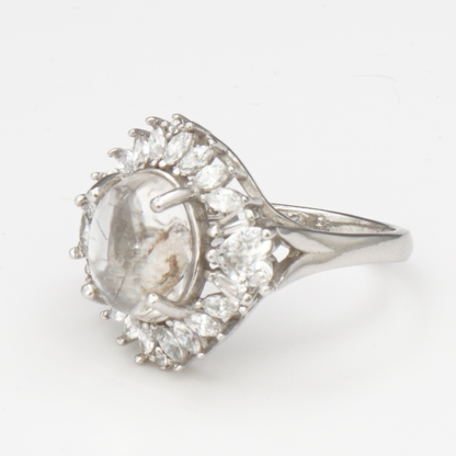 925 Silber Damen Ring mit Bergkristall aus Najaf - Durr al Najaf