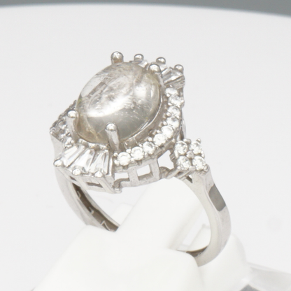 925 Silber Damen Ring mit Bergkristall aus Najaf - Durr al Najaf