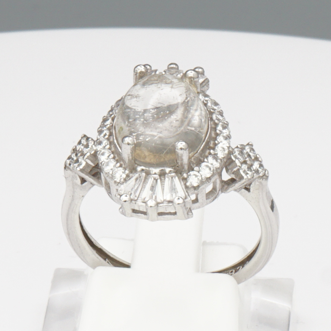 925 Silber Damen Ring mit Bergkristall aus Najaf - Durr al Najaf