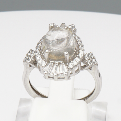 925 Silber Damen Ring mit Bergkristall aus Najaf - Durr al Najaf