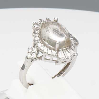 925 Silber Damen Ring mit Bergkristall aus Najaf - Durr al Najaf