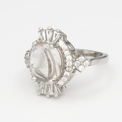 925 Silber Damen Ring mit Bergkristall aus Najaf - Durr al Najaf