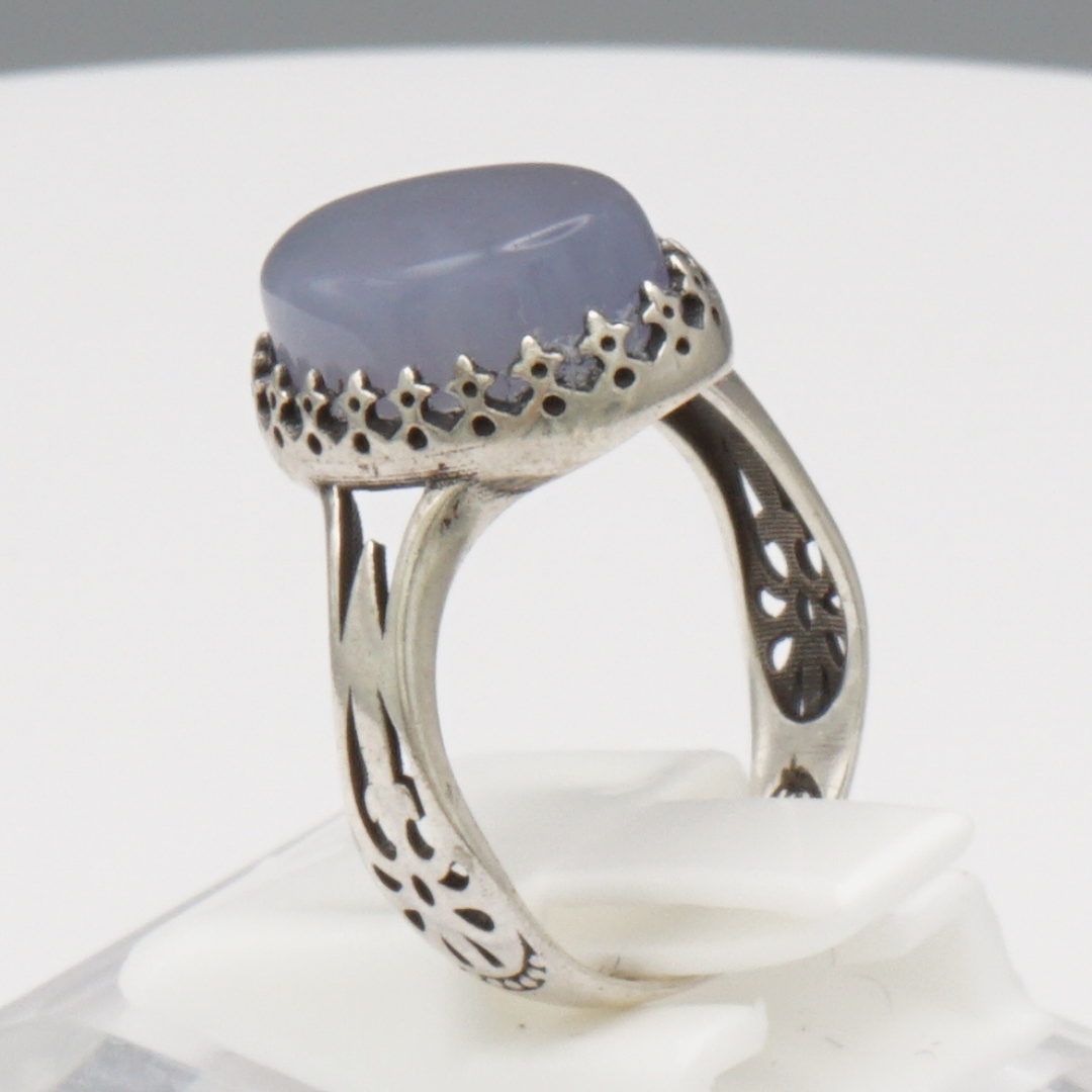 925 Silber Damen Ring mit Jemen Achat - Aqeeq Yamani