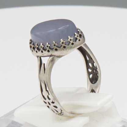 925 Silber Damen Ring mit Jemen Achat - Aqeeq Yamani