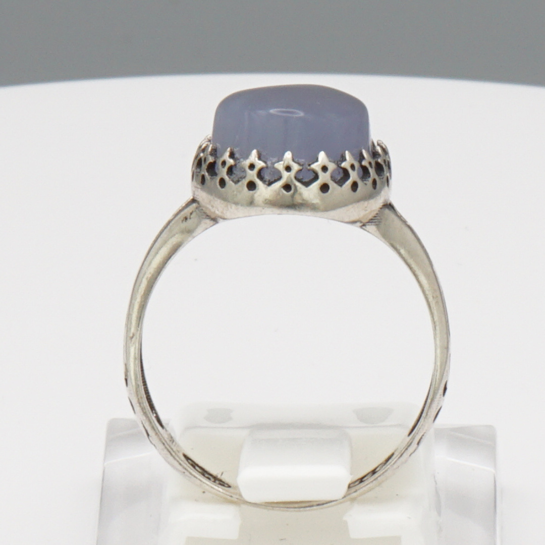 925 Silber Damen Ring mit Jemen Achat - Aqeeq Yamani