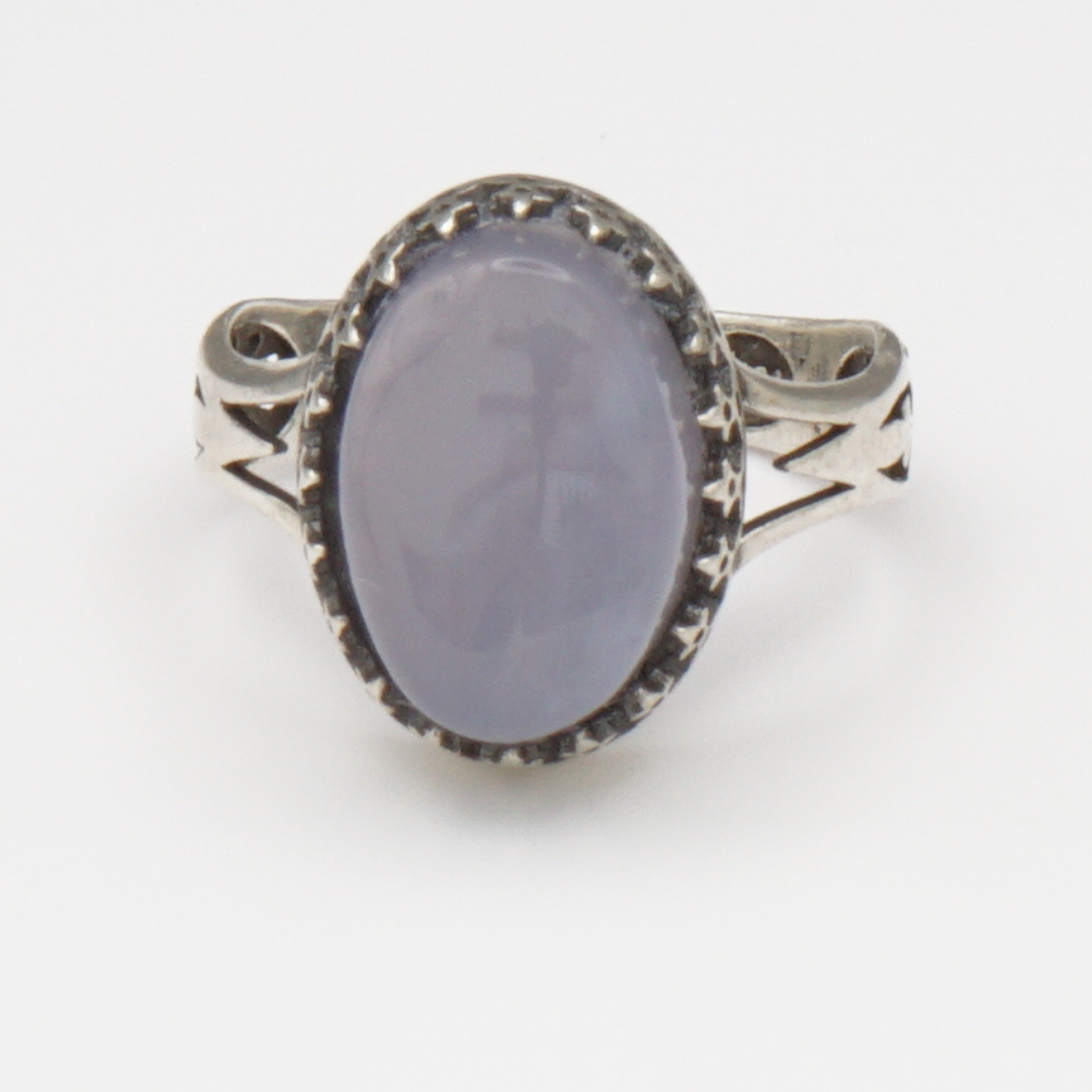 925 Silber Damen Ring mit Jemen Achat - Aqeeq Yamani