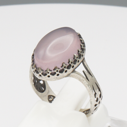 925 Silber Damen Ring mit Jemen Achat - Aqeeq Yamani