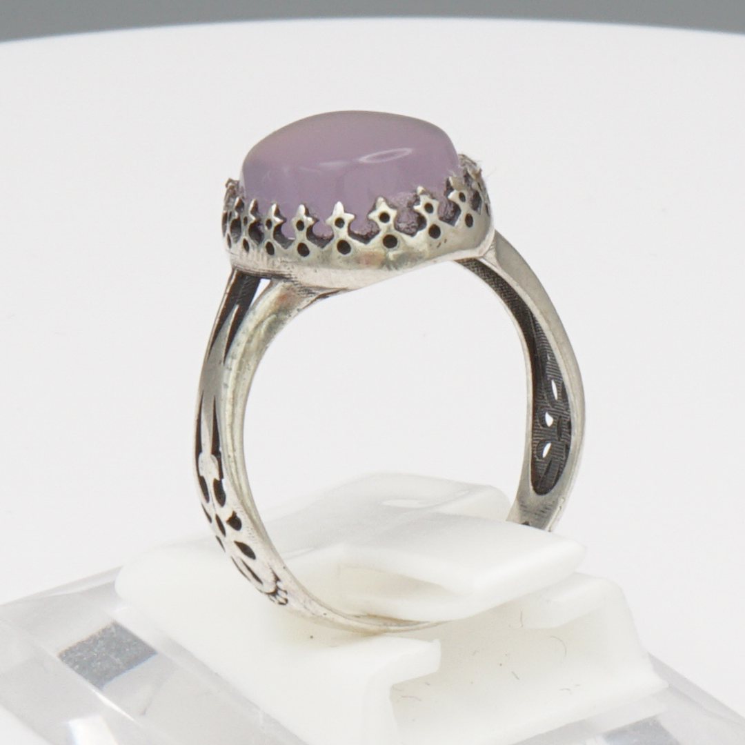 925 Silber Damen Ring mit Jemen Achat - Aqeeq Yamani
