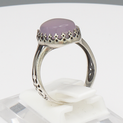 925 Silber Damen Ring mit Jemen Achat - Aqeeq Yamani