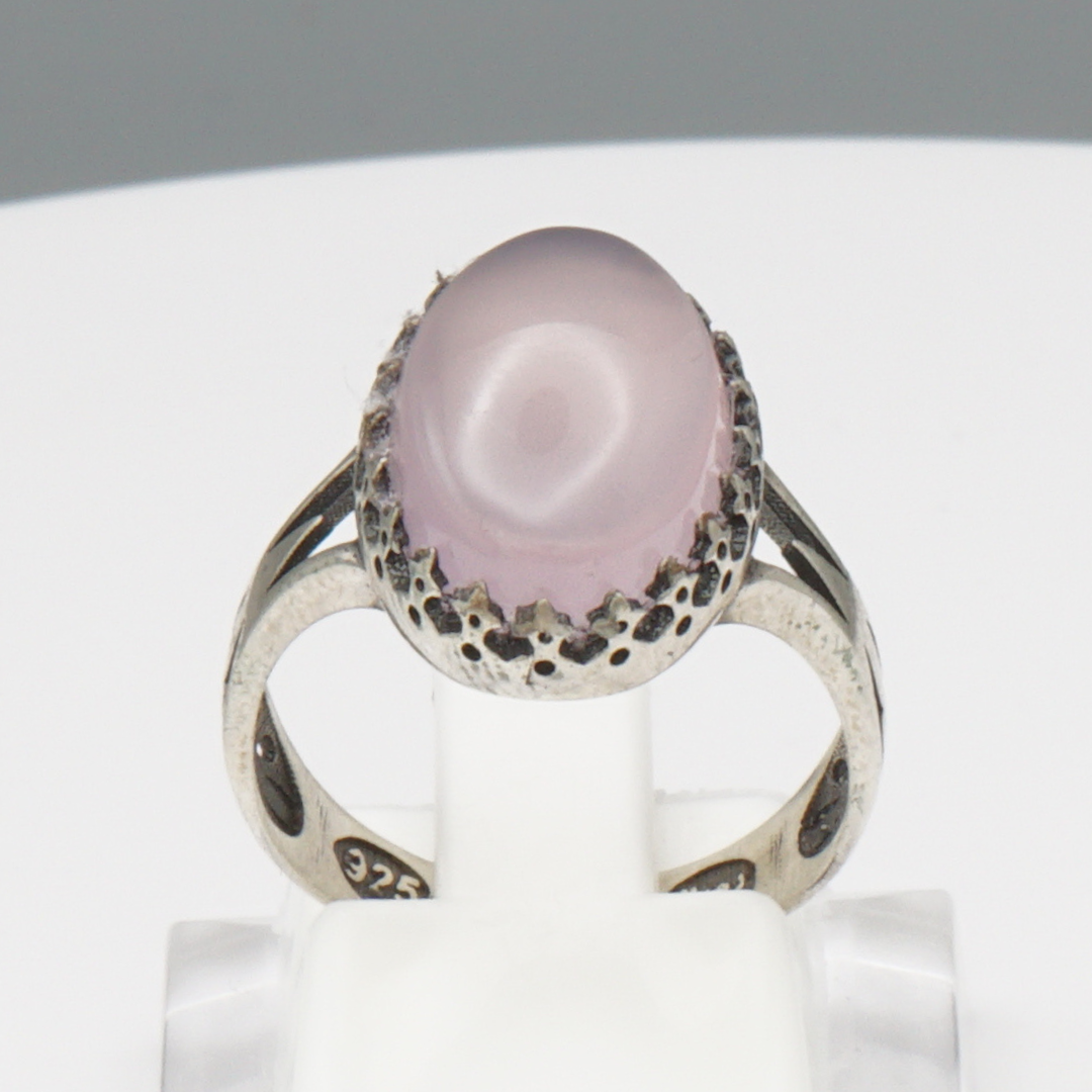 925 Silber Damen Ring mit Jemen Achat - Aqeeq Yamani