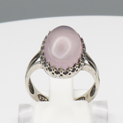 925 Silber Damen Ring mit Jemen Achat - Aqeeq Yamani
