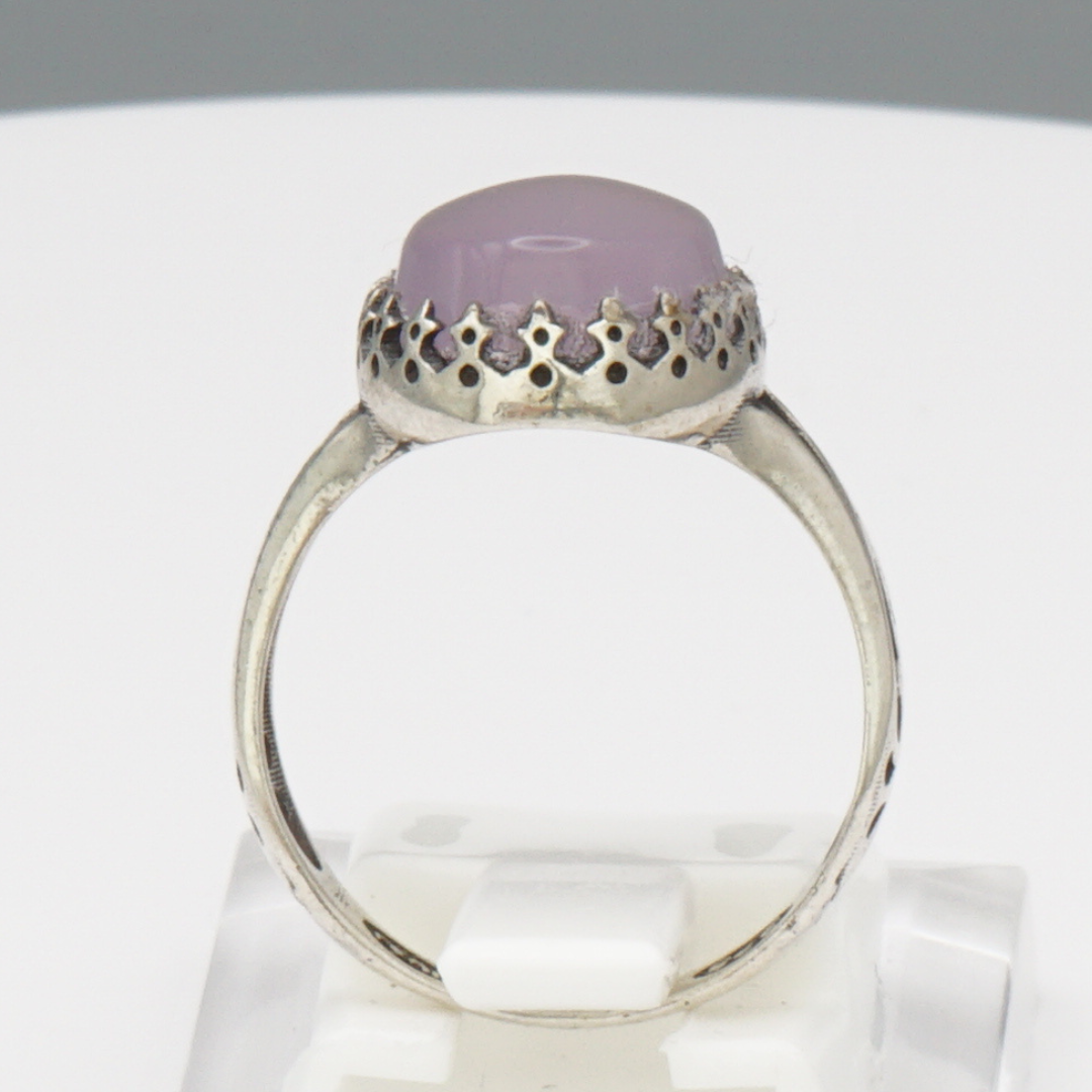 925 Silber Damen Ring mit Jemen Achat - Aqeeq Yamani