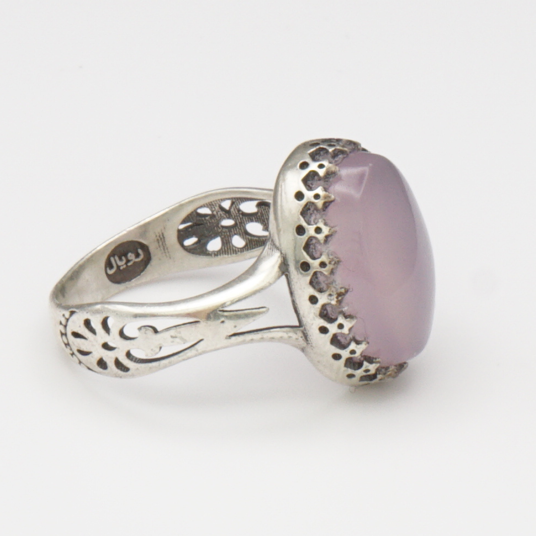 925 Silber Damen Ring mit Jemen Achat - Aqeeq Yamani