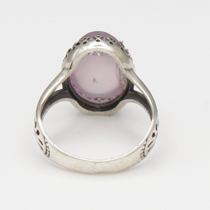 925 Silber Damen Ring mit Jemen Achat - Aqeeq Yamani