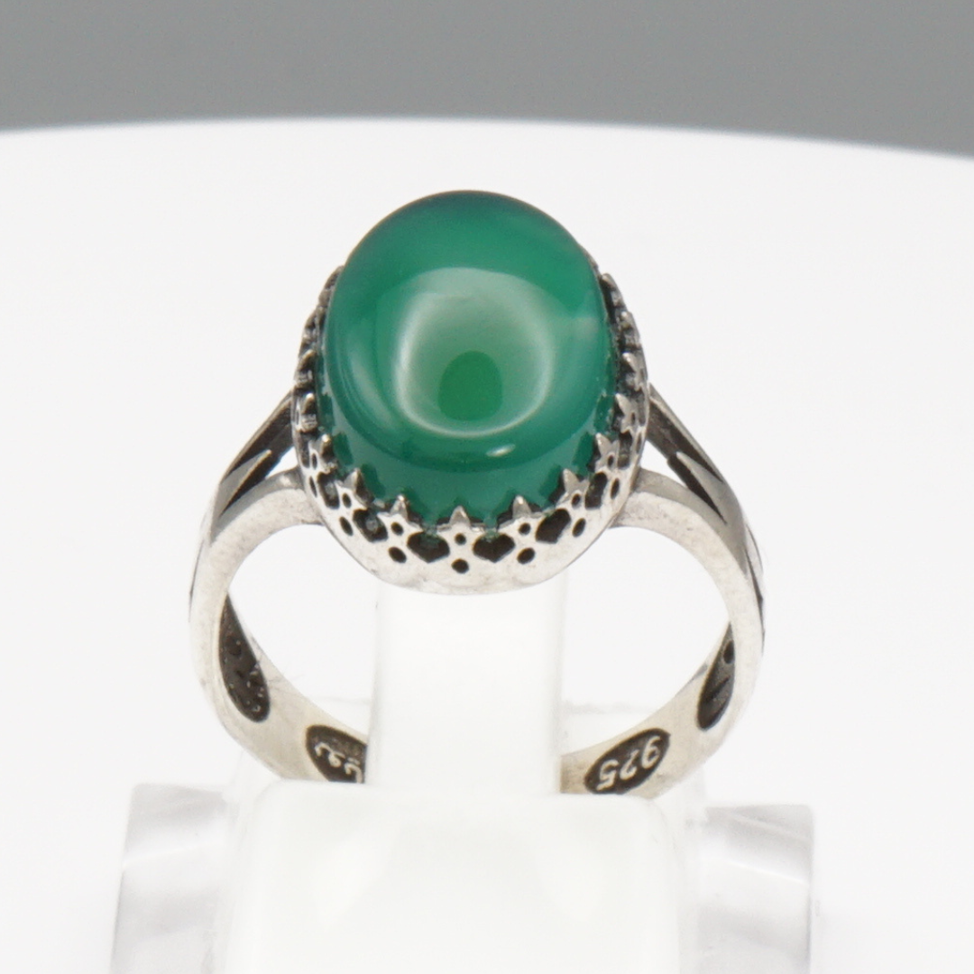 925 Silber Damen Ring mit Jemen Achat - Aqeeq Khorrasani