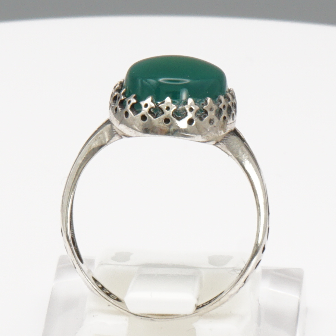 925 Silber Damen Ring mit Jemen Achat - Aqeeq Khorrasani