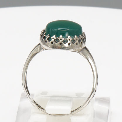 925 Silber Damen Ring mit Jemen Achat - Aqeeq Khorrasani