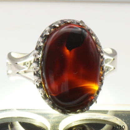 925 Silber Herrenring mit echtem Jemen Achat - Aqeeq Yamani