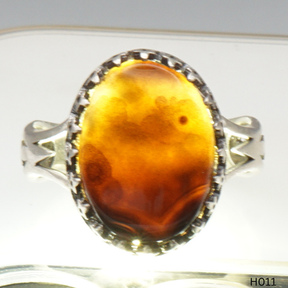 925 Silber Herrenring mit echtem Jemen Achat - Aqeeq Yamani