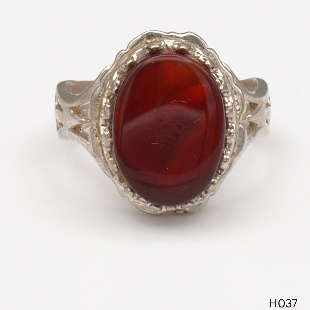 925 Silber Herrenring mit echtem Jemen Achat - Aqeeq Yamani