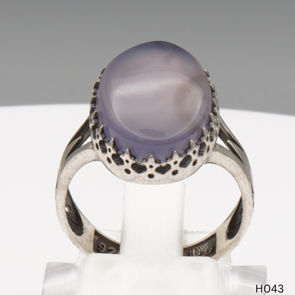 925 Silber Herrenring mit echtem Jemen Achat - Aqeeq Yamani
