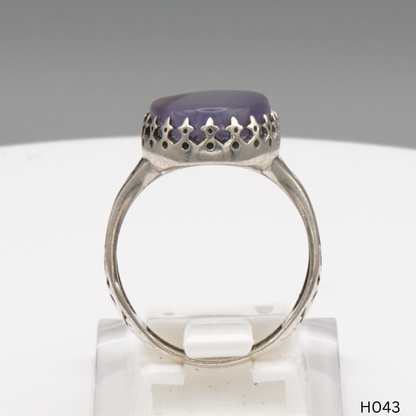 925 Silber Herrenring mit echtem Jemen Achat - Aqeeq Yamani