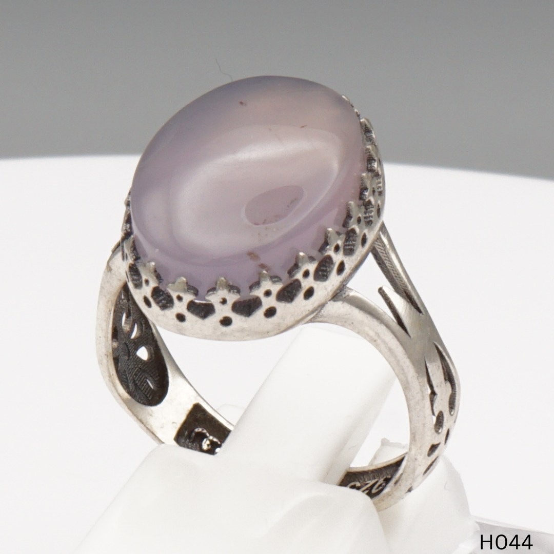 925 Silber Herrenring mit echtem Jemen Achat - Aqeeq Yamani
