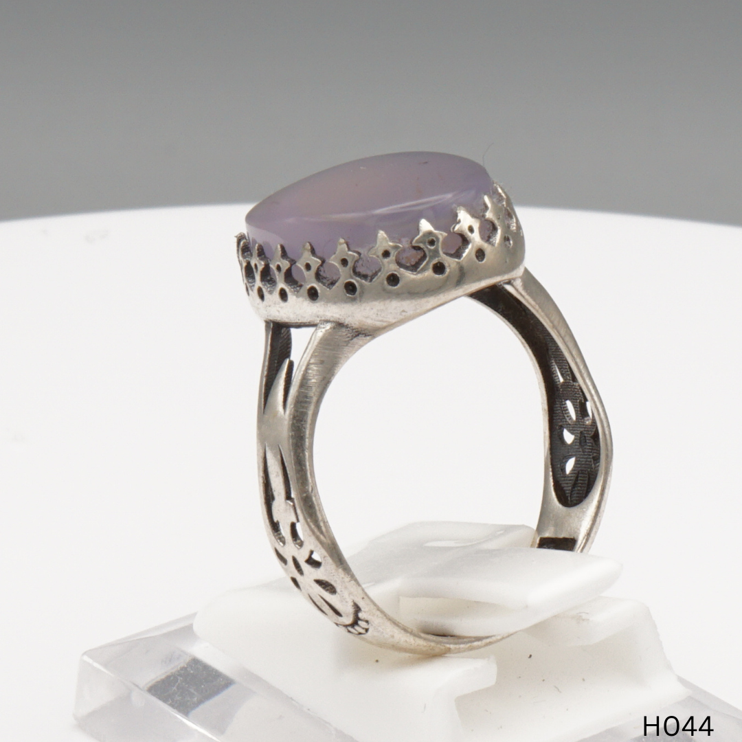 925 Silber Herrenring mit echtem Jemen Achat - Aqeeq Yamani