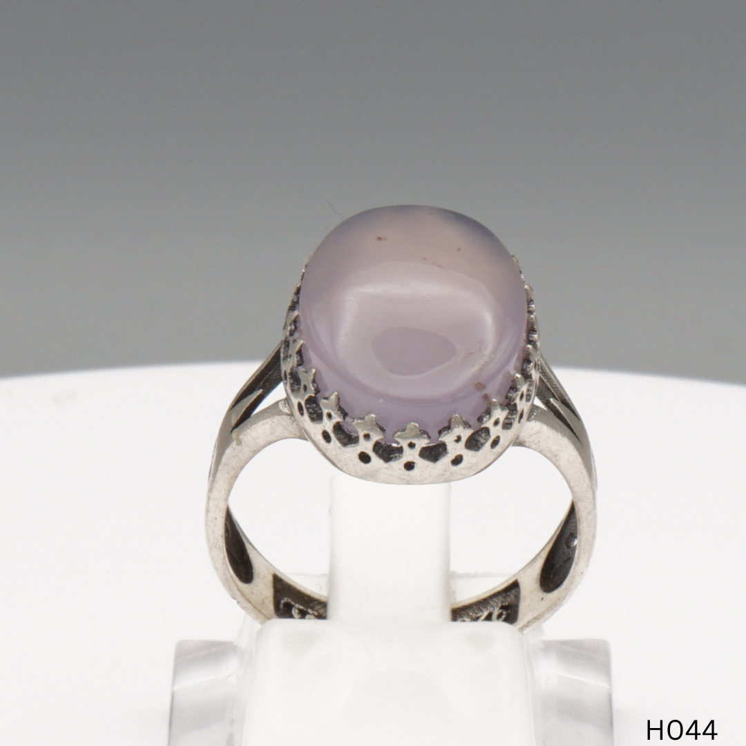 925 Silber Herrenring mit echtem Jemen Achat - Aqeeq Yamani