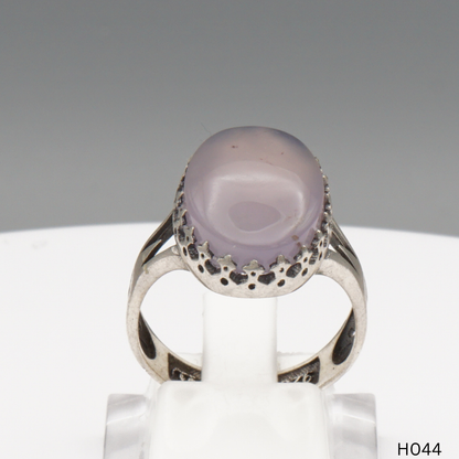 925 Silber Herrenring mit echtem Jemen Achat - Aqeeq Yamani