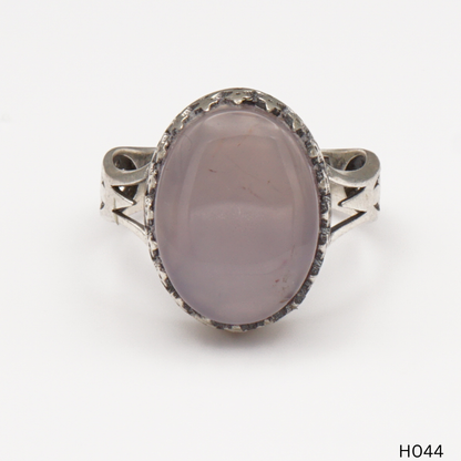 925 Silber Herrenring mit echtem Jemen Achat - Aqeeq Yamani
