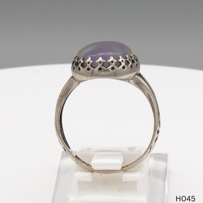 925 Silber Herrenring mit echtem Jemen Achat - Aqeeq Yamani
