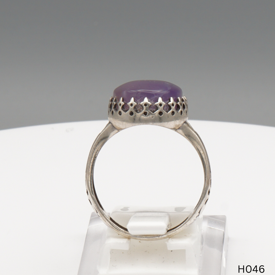 925 Silber Herrenring mit echtem Jemen Achat - Aqeeq Yamani