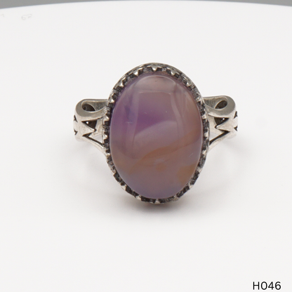 925 Silber Herrenring mit echtem Jemen Achat - Aqeeq Yamani