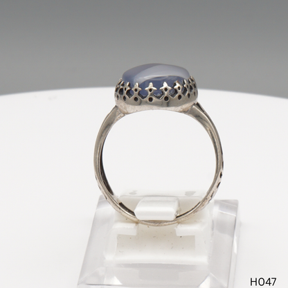 925 Silber Herrenring mit echtem Jemen Achat - Aqeeq Yamani