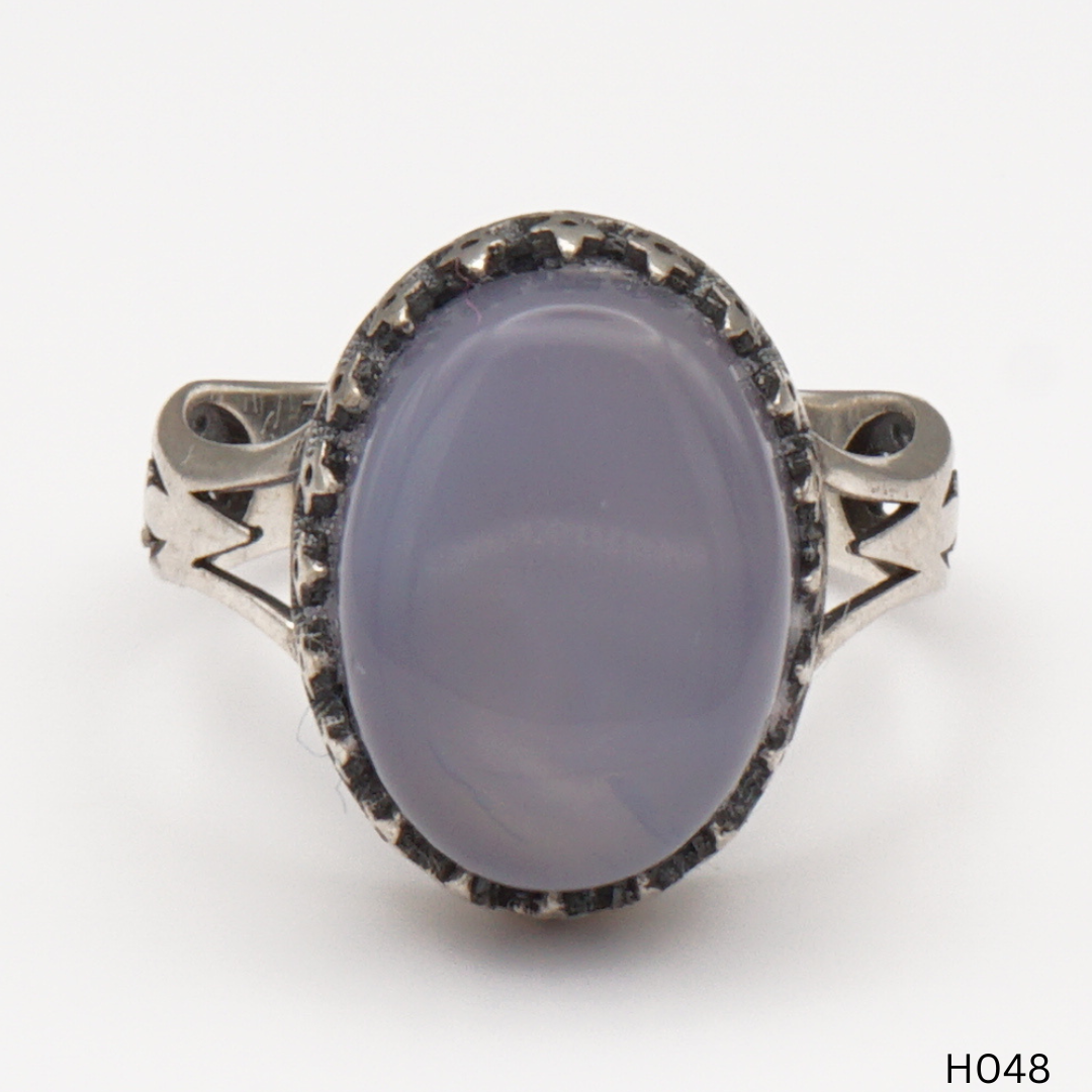 925 Silber Herrenring mit echtem Jemen Achat - Aqeeq Yamani