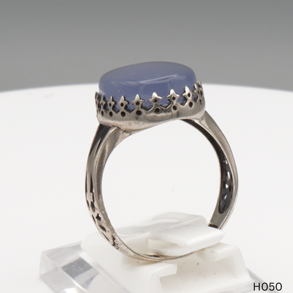 925 Silber Herrenring mit echtem Jemen Achat - Aqeeq Yamani