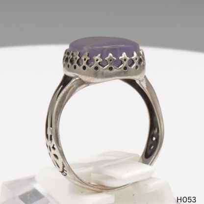 925 Silber Herrenring mit echtem Jemen Achat - Aqeeq Yamani