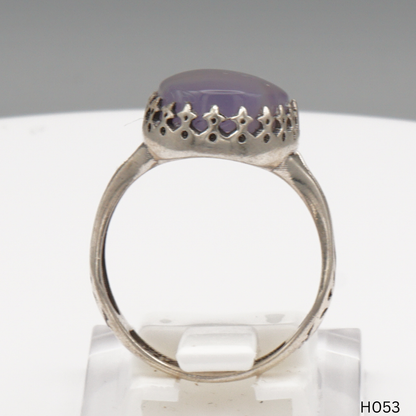 925 Silber Herrenring mit echtem Jemen Achat - Aqeeq Yamani