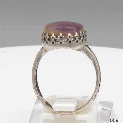 925 Silber Herrenring mit echtem Jemen Achat - Aqeeq Yamani