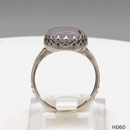 925 Silber Herrenring mit echtem Jemen Achat - Aqeeq Yamani