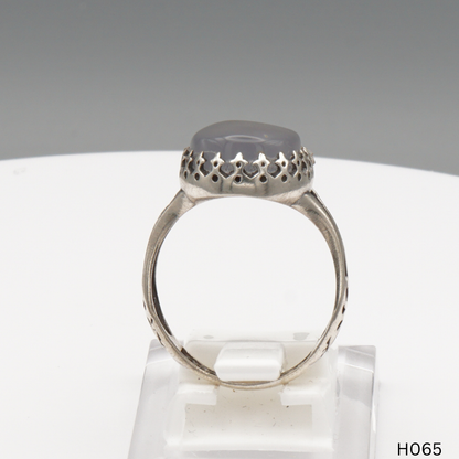 925 Silber Herrenring mit echtem Jemen Achat - Aqeeq Yamani